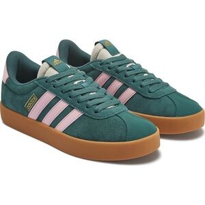 Adidas VL Court 3.0 Teal and Pink Sneakers